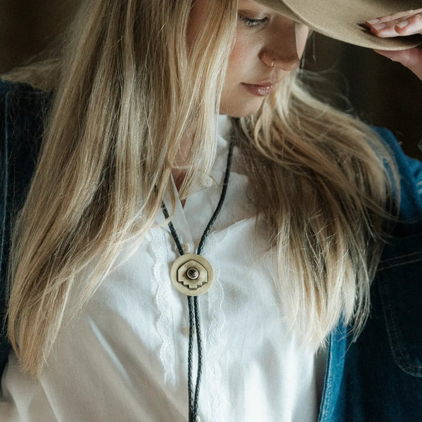 Tacoma Bolo Tie Necklace: Black