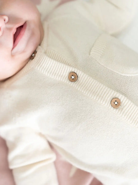 Milan Knit Pocket Jumpsuit: Cream