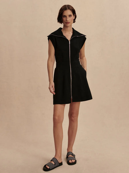 Rebecca Zip Through Dress: Black