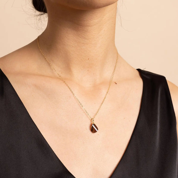 Smoky Quartz Pebble Necklace