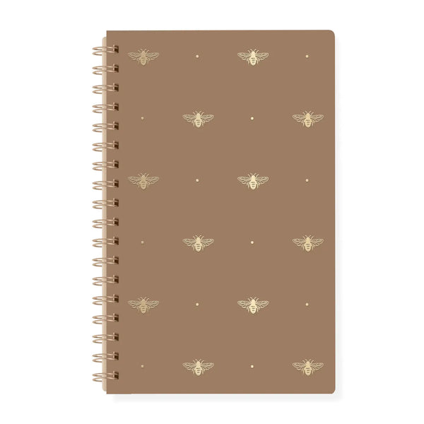 Gilded Bee Spiral Notebook