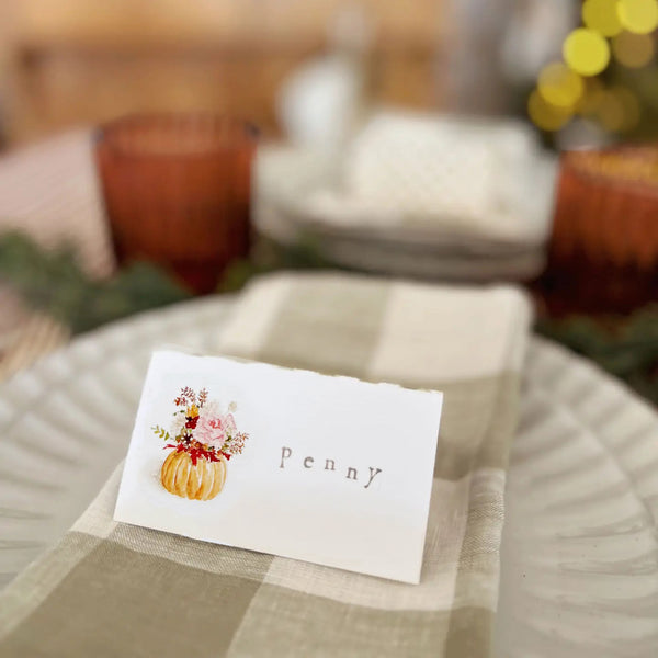 Pumpkin Bouquet Place Cards