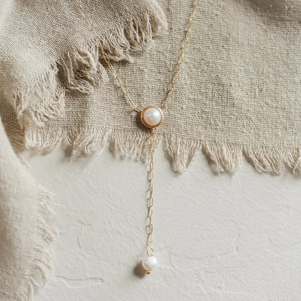 Lariat Pearl Necklace