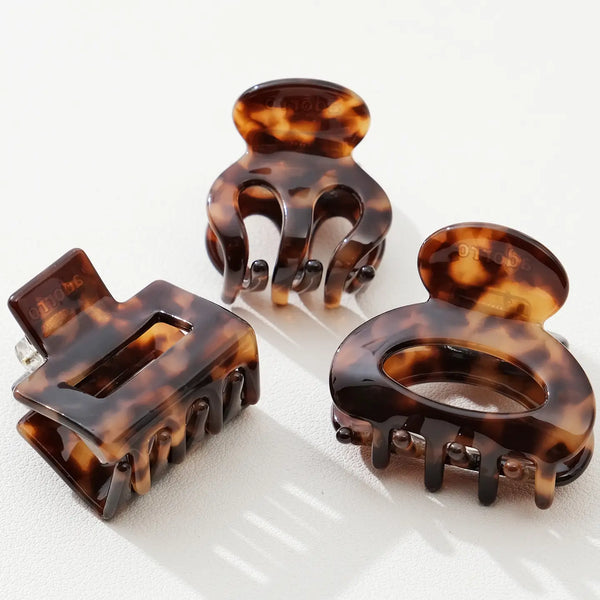 Deep Tortoise Mini Claw Clips