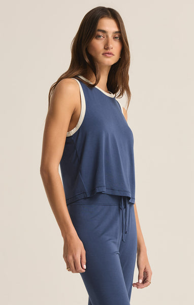 Warmer Days Ringer Tank: Midnight