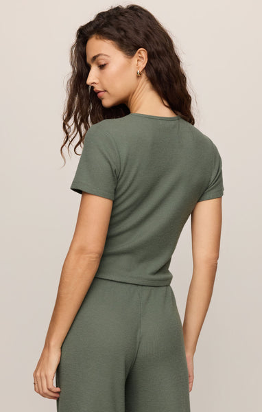 Waffle Tee: Monstera