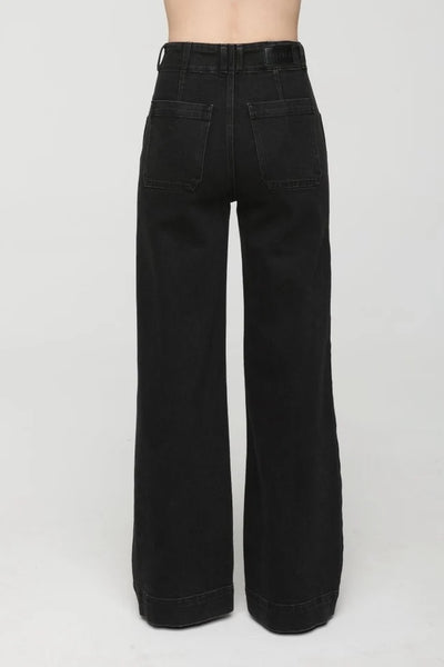 Lana High Rise Wide Leg: Jetset