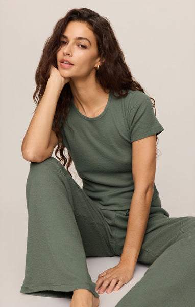 Waffle Tee: Monstera