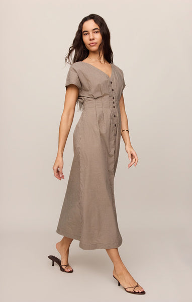 Sanna Gingham Midi Dress