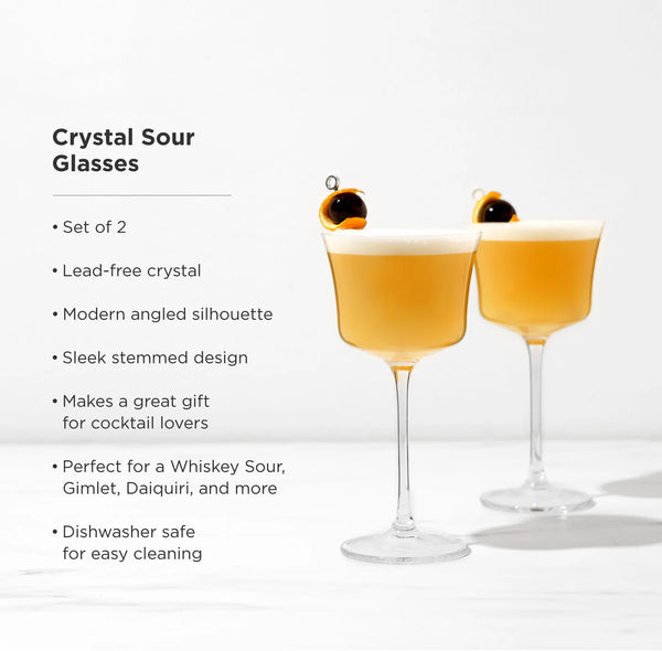 Raye Stemmed Crystal Sour Glasses