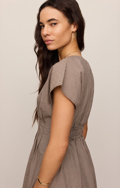 Sanna Gingham Midi Dress