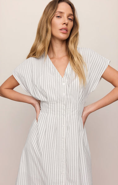 Sanna Striped Midi Dress