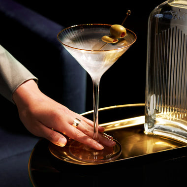Meridian Gold-Rimmed Martini Glasses