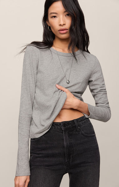 Junie Long Sleeve: Heather Grey
