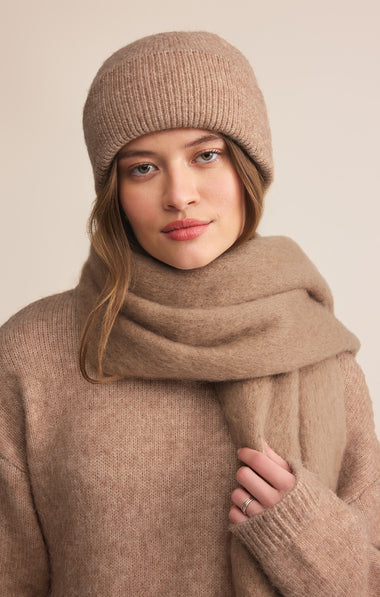 Glacier Beanie: Heather Camel
