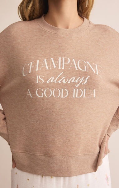 Champagne Long Sleeve Top