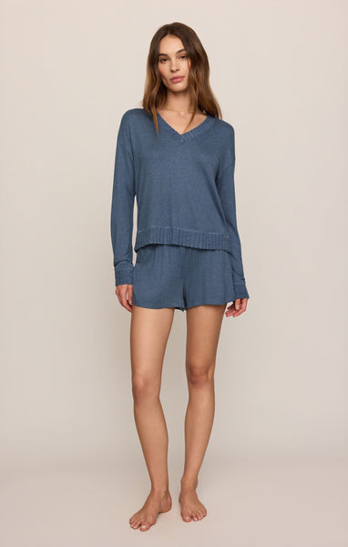 Courtney Long Sleeve Top: True Navy