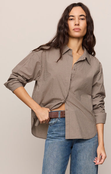 On Duty Gingham Button Up