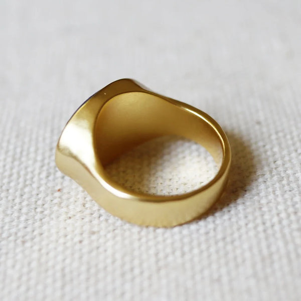 Mother of Pearl Scarab Ring