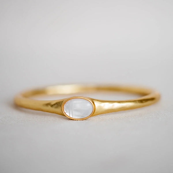 Mother of Pearl Scarab Cuff