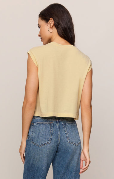 Flex Sleeveless Tee: Lemon Chiffon