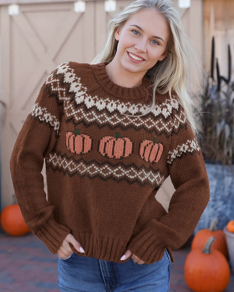 Pumpkin Faire Isle Sweater