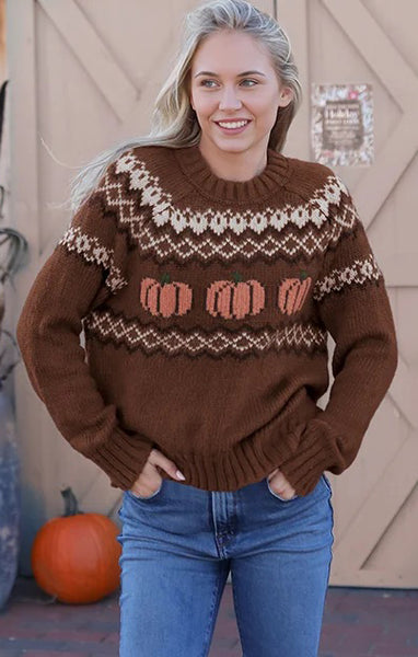 Pumpkin Faire Isle Sweater