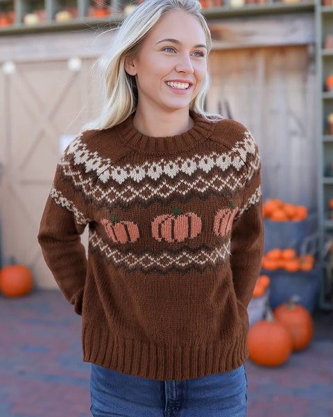 Pumpkin Faire Isle Sweater