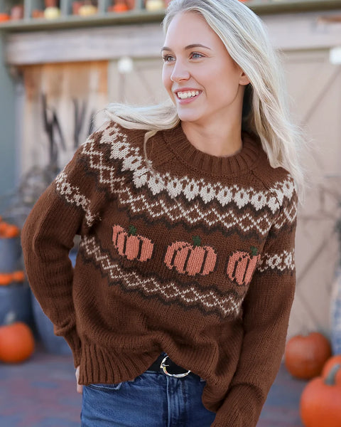Pumpkin Faire Isle Sweater