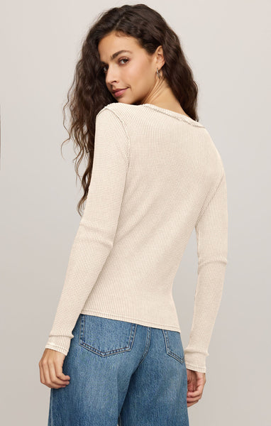 Arlet Mini Thermal Top: Soft Ecru