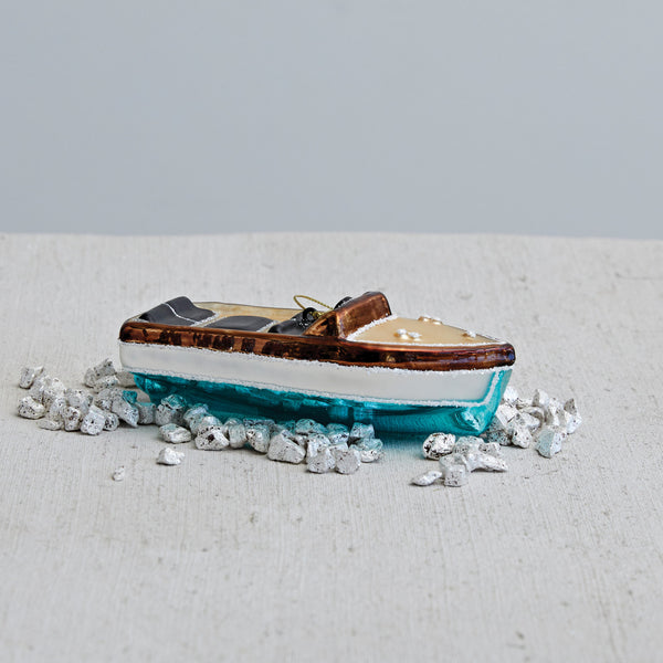 Hand-Painted Boat Ornament