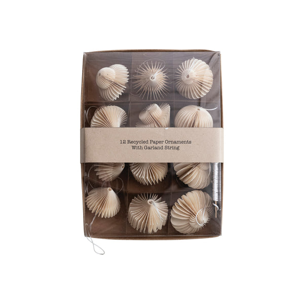 Honeycomb Ornaments w/ Garland String