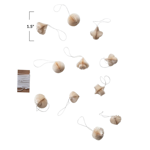 Honeycomb Ornaments w/ Garland String