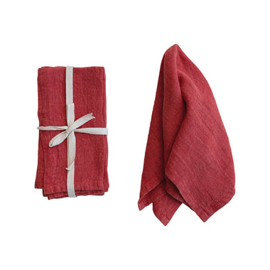 Red Linen Napkins
