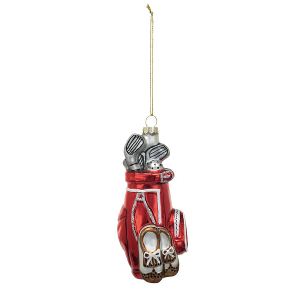 Glass Golf Bag Ornament