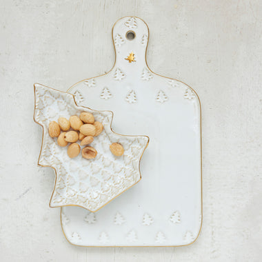 Frosted Stoneware Cheese Board