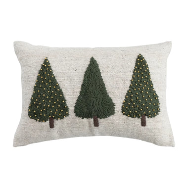 Tree Embroidered Pillow