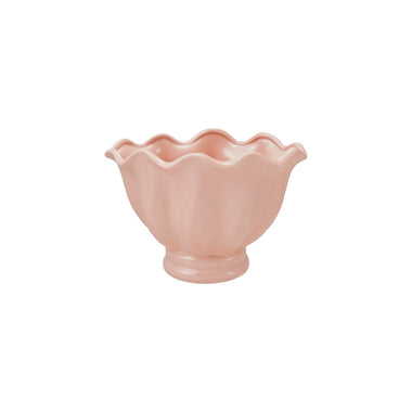 Ruffled Pink Footed Planter