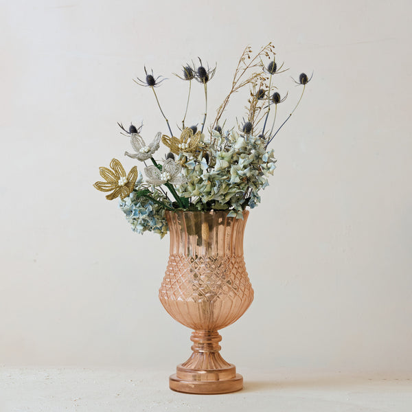 Rose Petal Embossed Vase