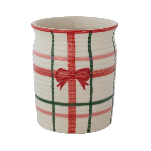 Hand-Painted Stoneware Crock
