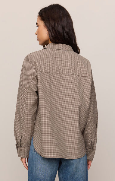 On Duty Gingham Button Up
