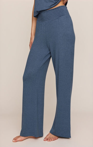 Dawn Smocked Pant: True Navy