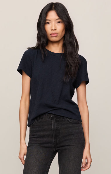 Junie Slub Tee: Eclipse