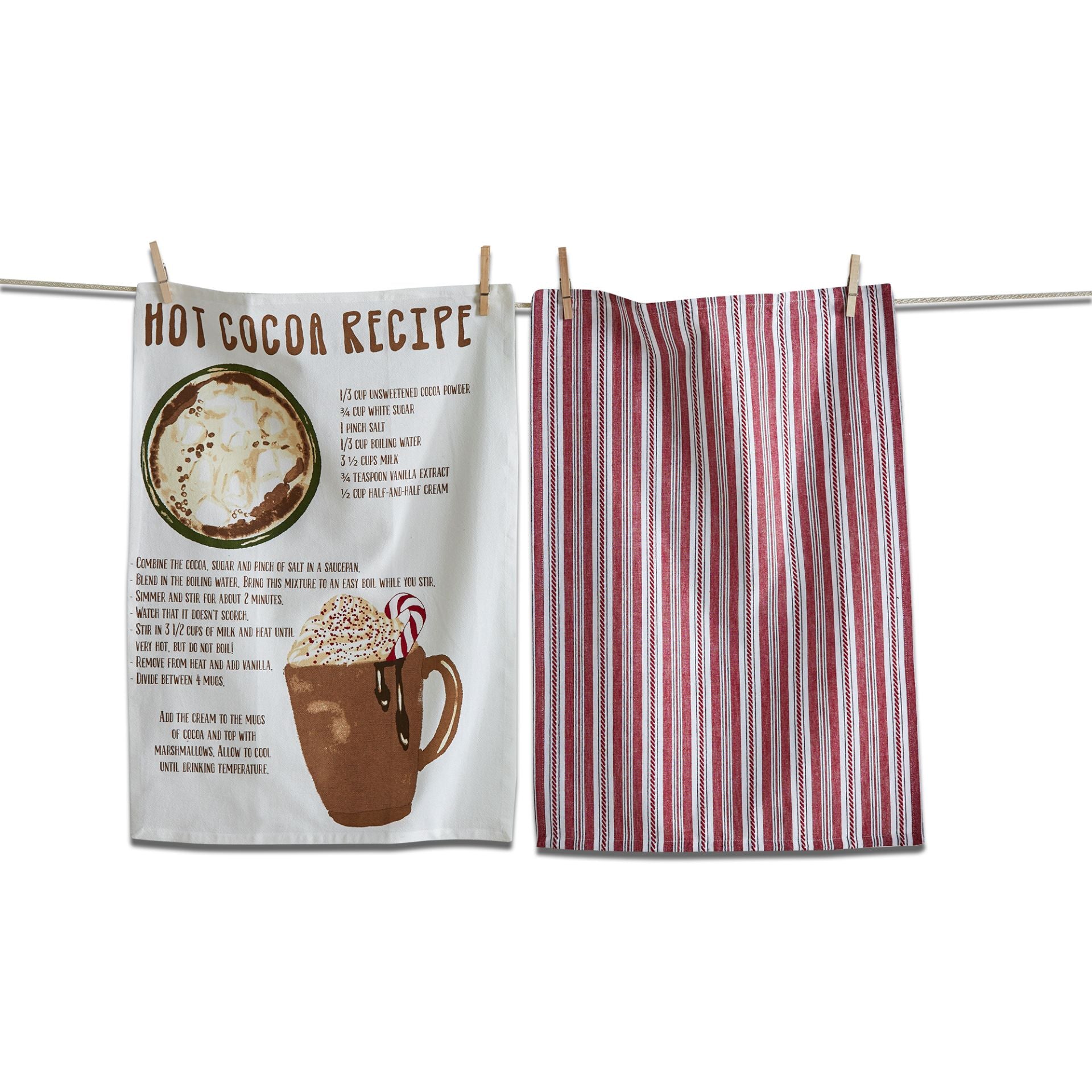 KD Spain — Hot Cocoa Mug Whimsical Kitchen Tea Dish Towel