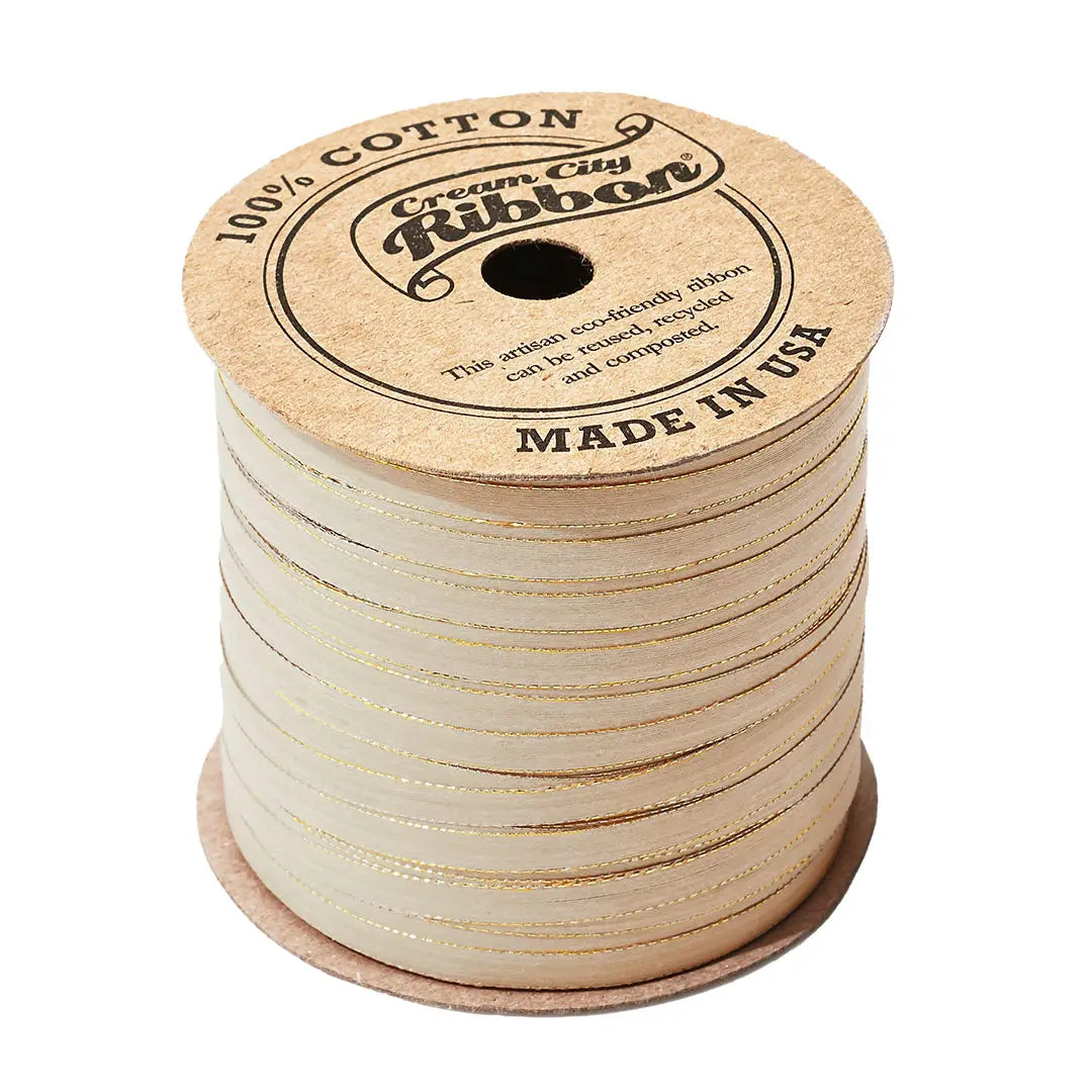 Gold Cotton Ribbon Yarn