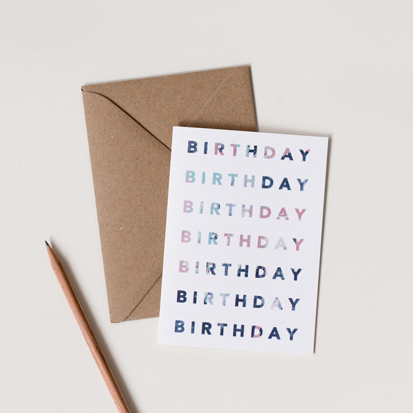 Birthday Block Letters