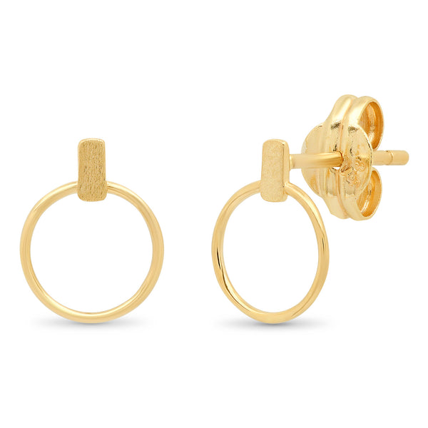 Halo Baguette Studs