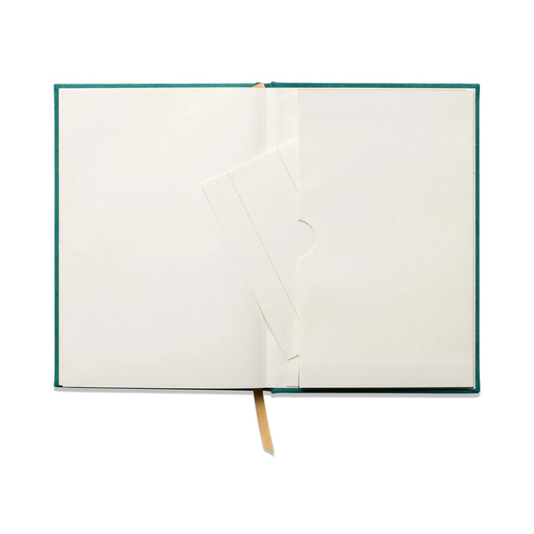 Green Linear Boxes Suede Journal