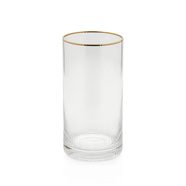 Optic Gold Rim Highball Glass
