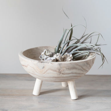 Paulownia Wood Footed Bowl